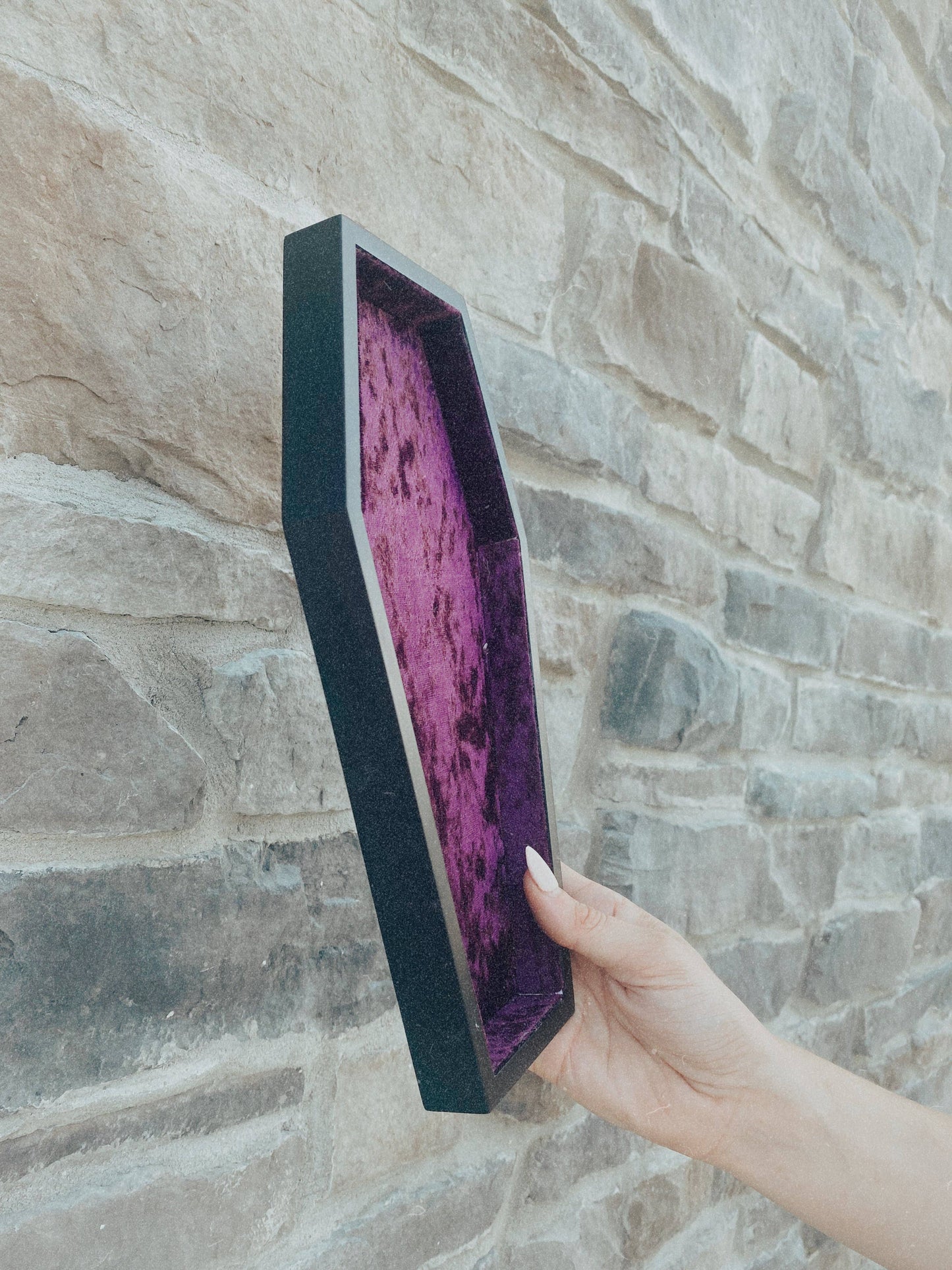 Velvet Coffin Trinket Box