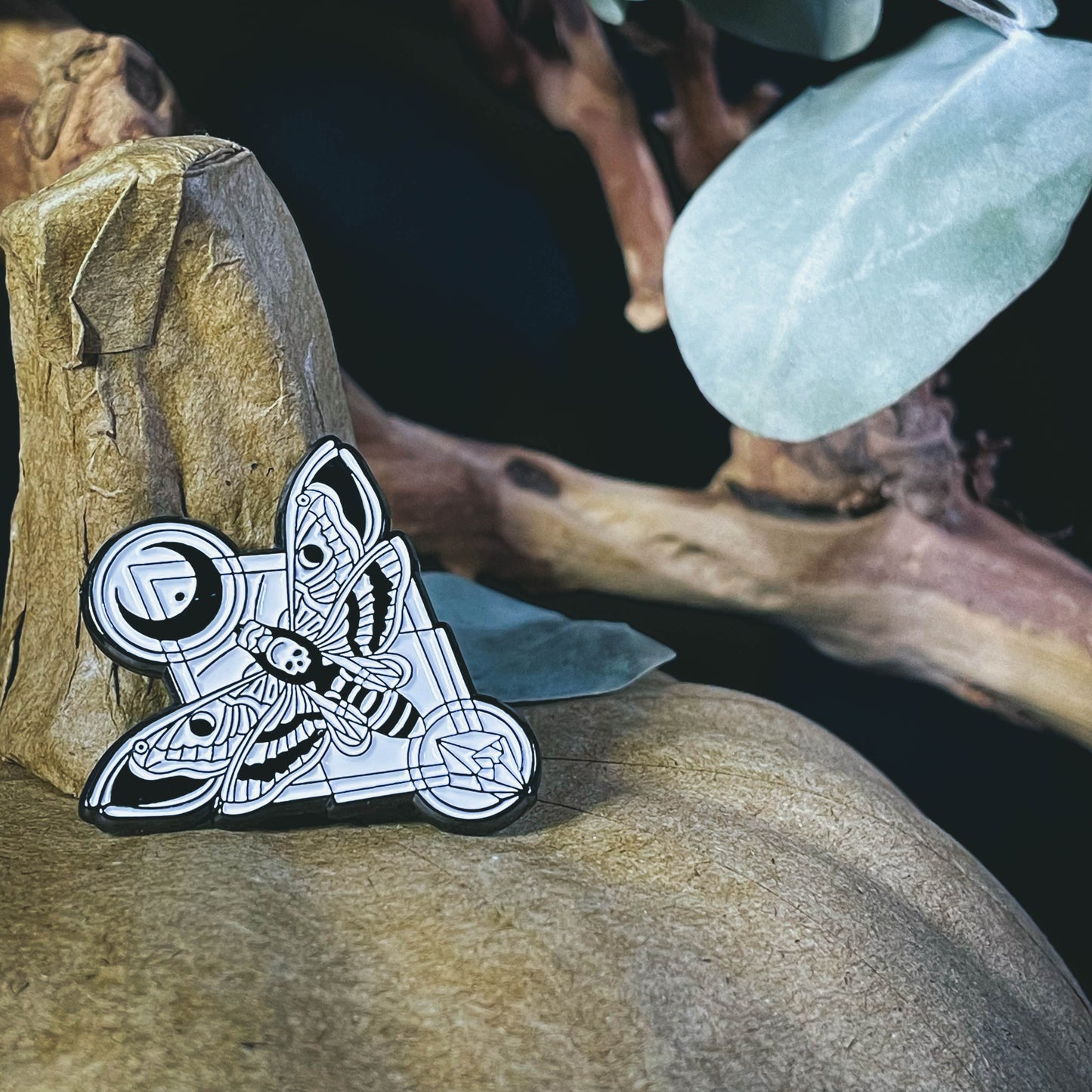 Lunar Moth Enamel Pin