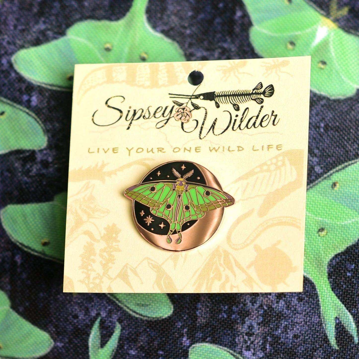 Luna Moth Enamel Pin