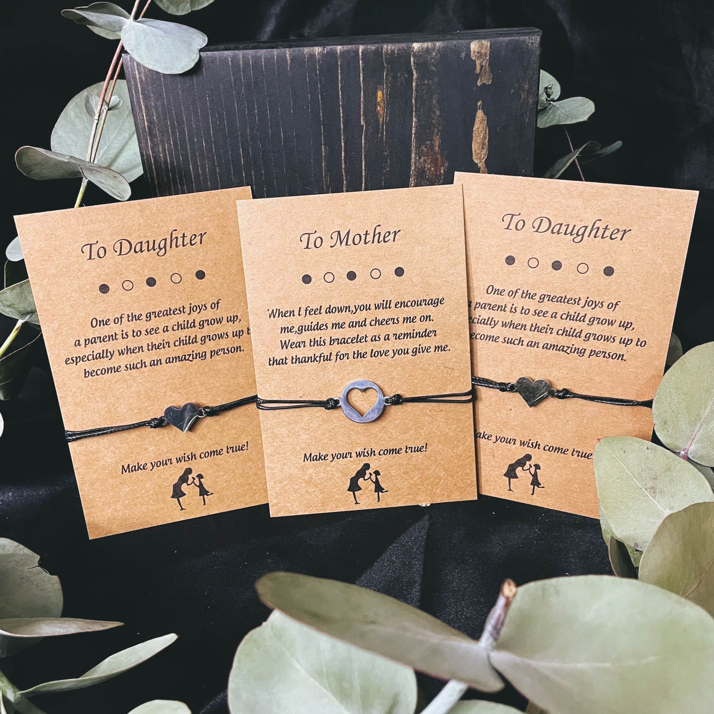 3-piece Hollowed Out Love Card Bracelet Set