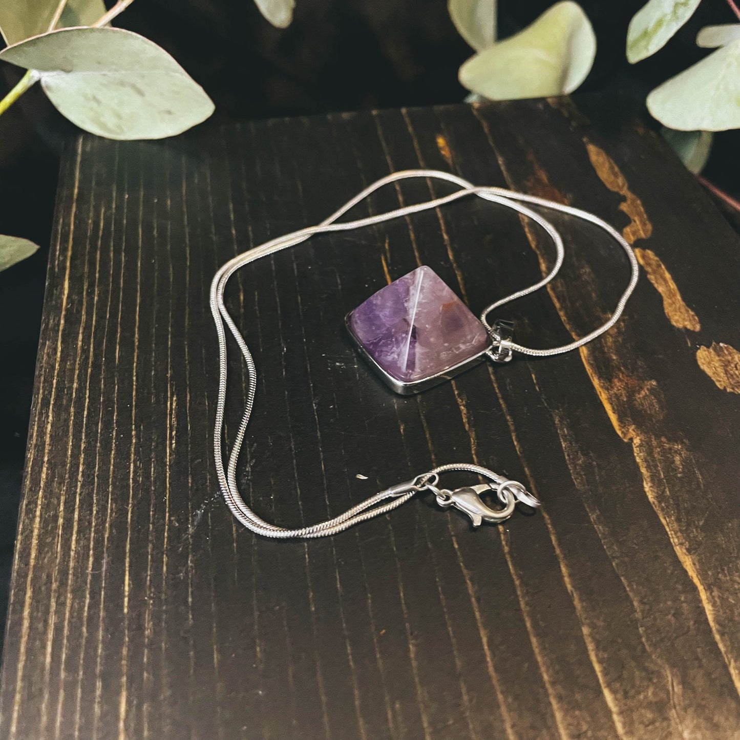 Natural Pyramid Crystal Necklace