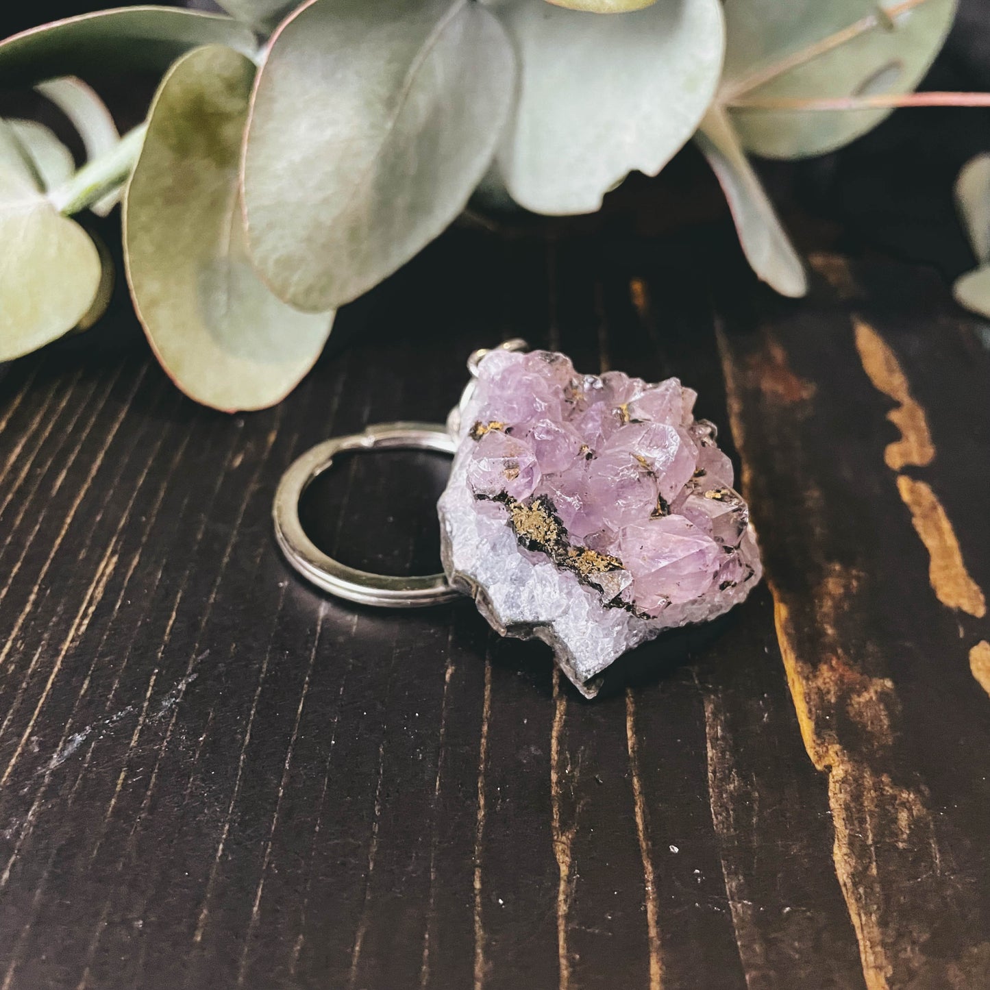 Mystery Rough Gem Stone Key Chains - 1 Piece