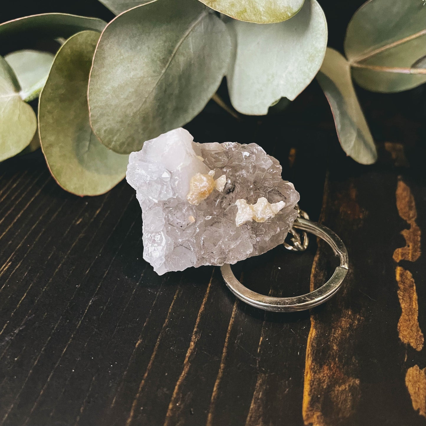 Mystery Rough Gem Stone Key Chains - 1 Piece