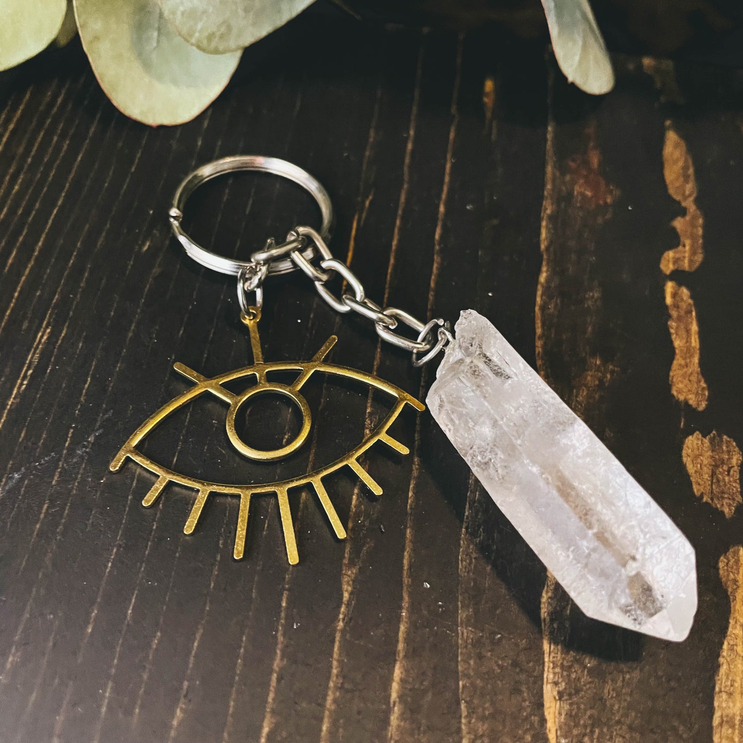 Quartz Crystal Key Chain