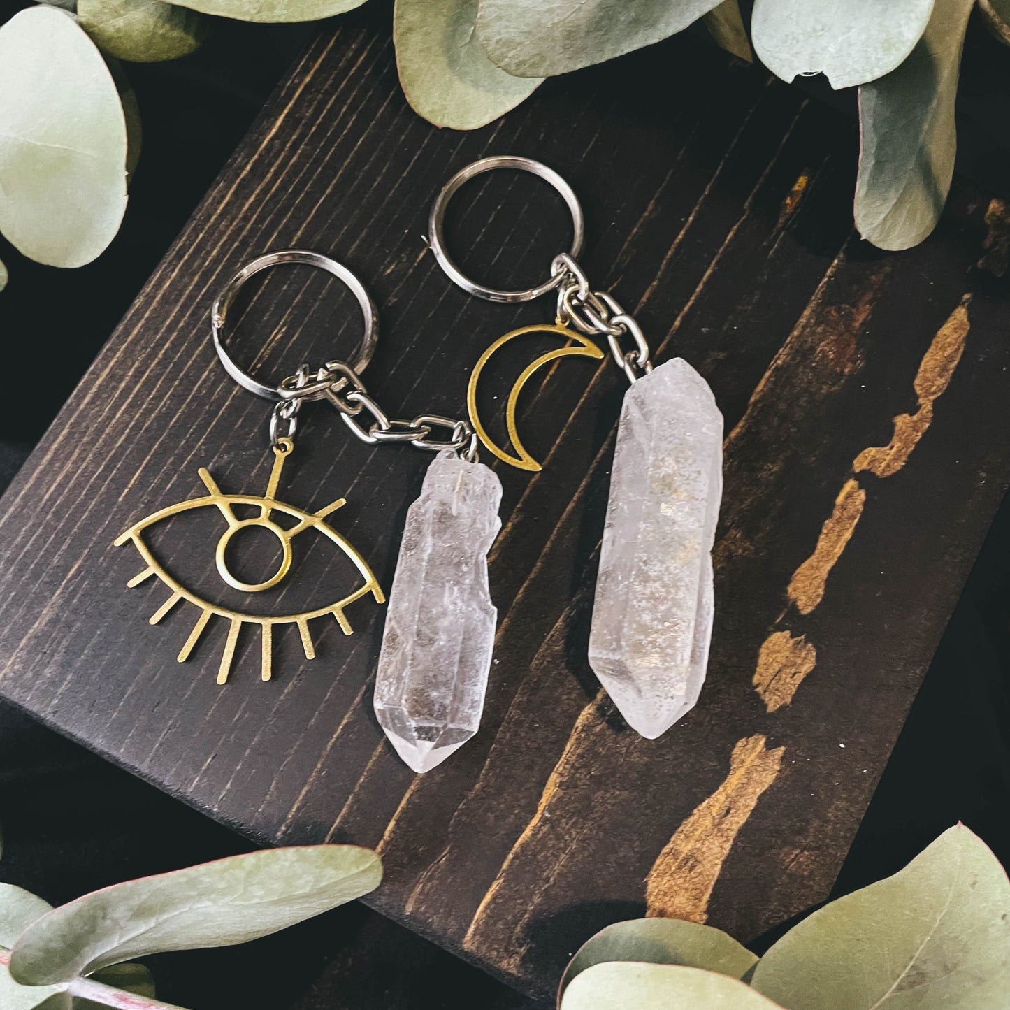 Quartz Crystal Key Chain