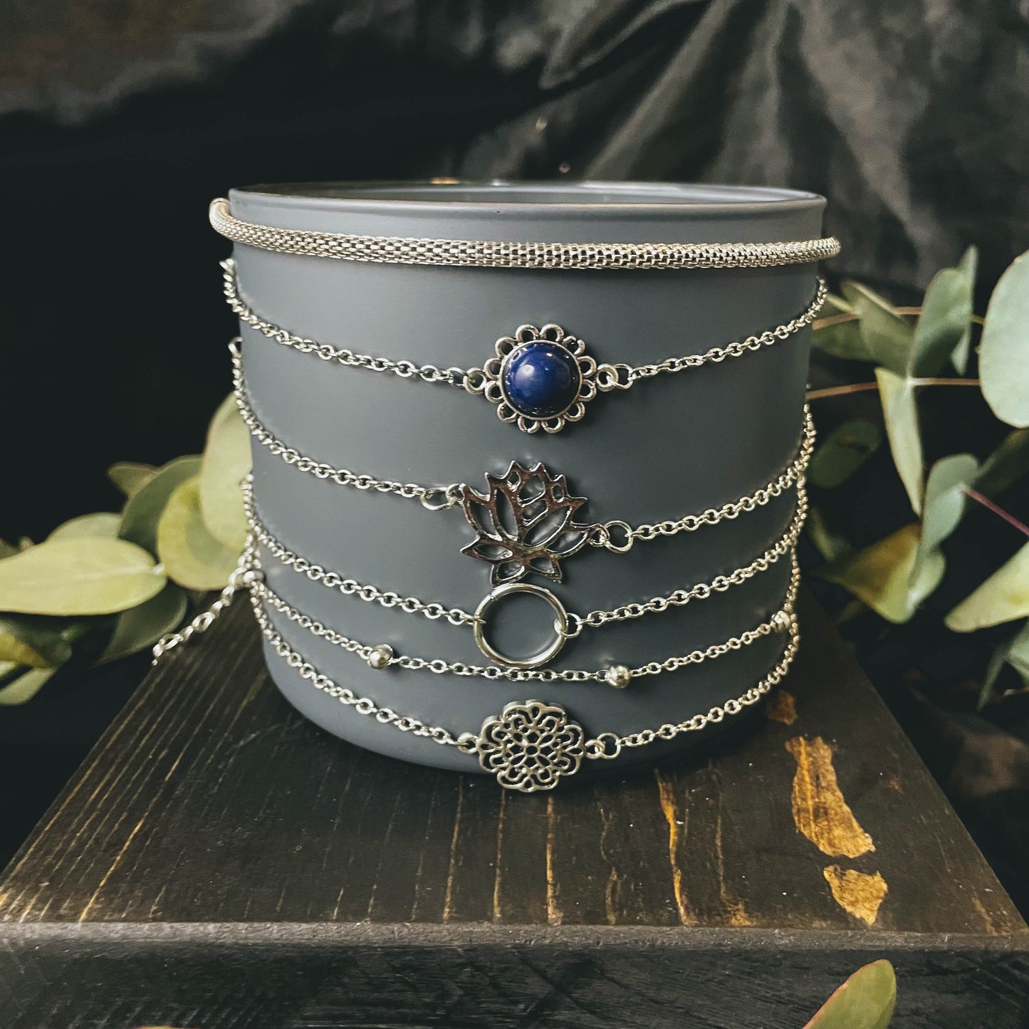 6-Piece Lotus Leaf Bracelet Set