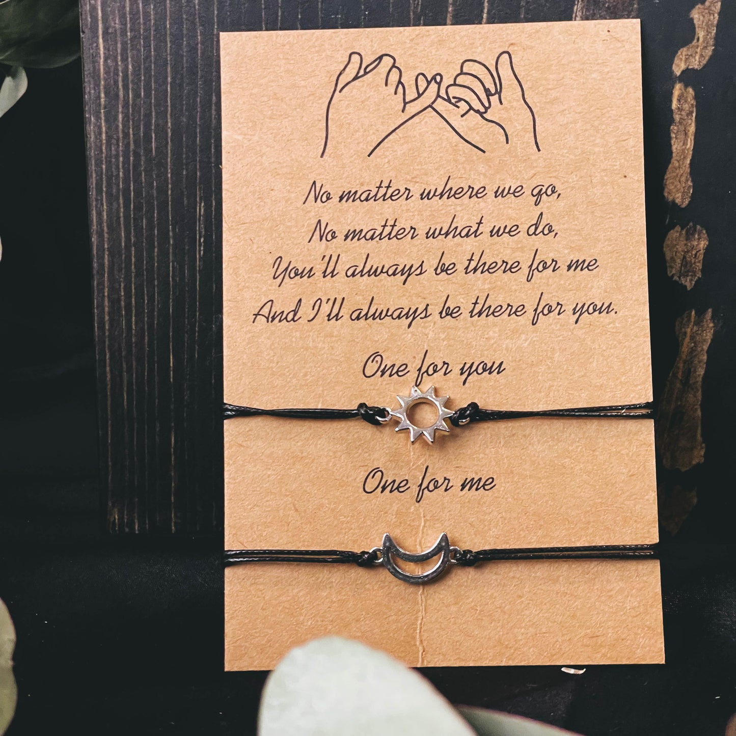 Sun & Moon Adjustable Buddy Bracelet Set