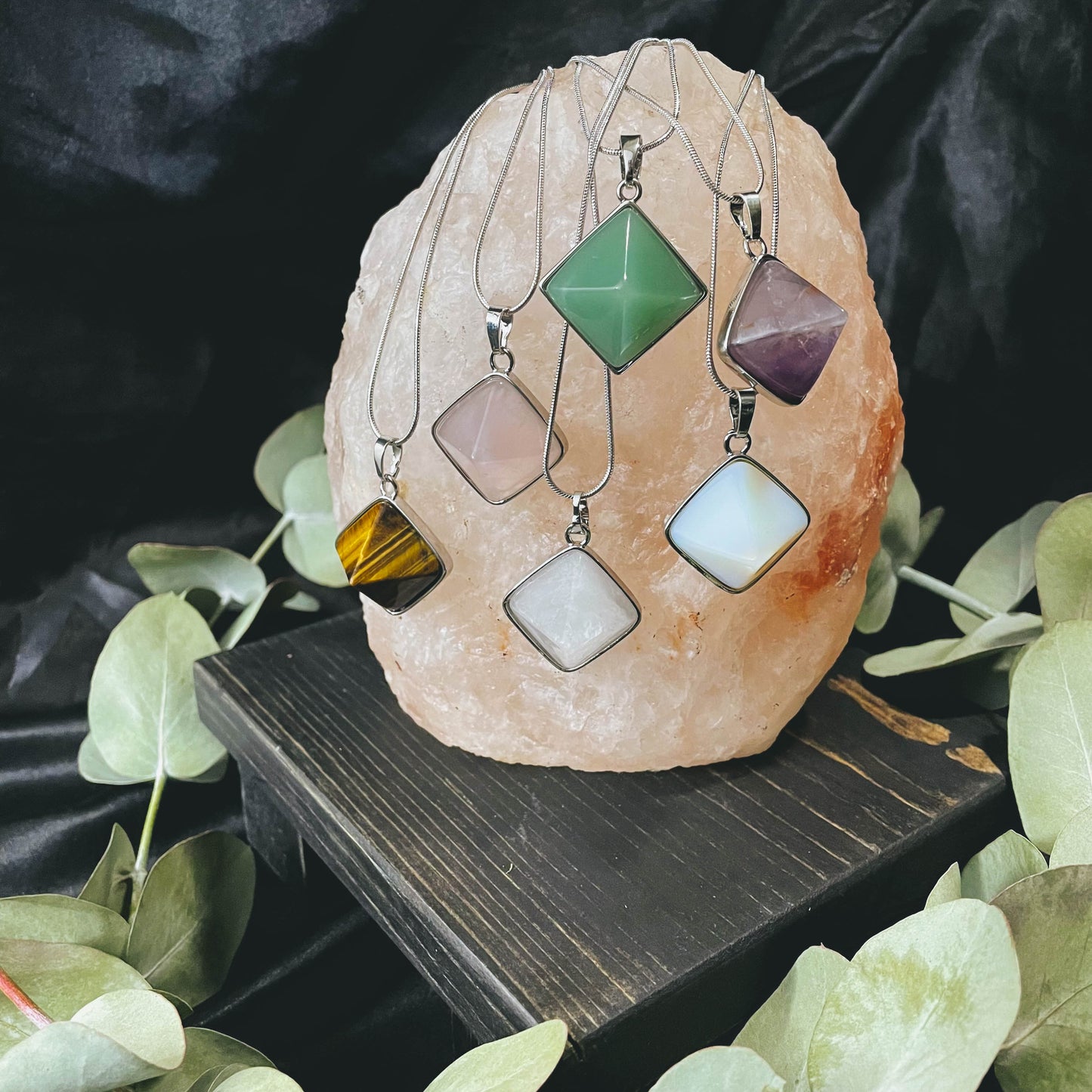 Natural Pyramid Crystal Necklace