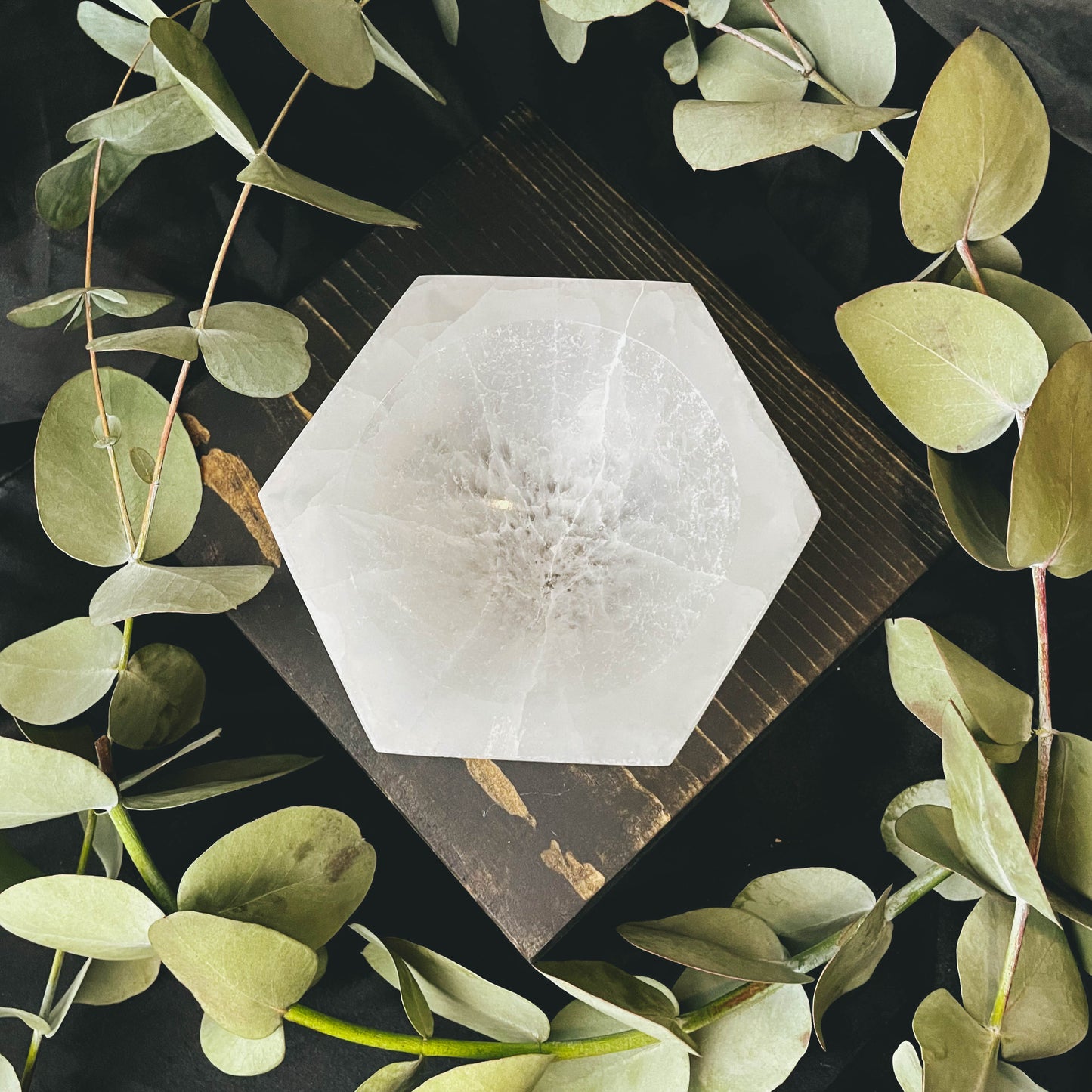 Hexagon Selenite Crystal Bowl