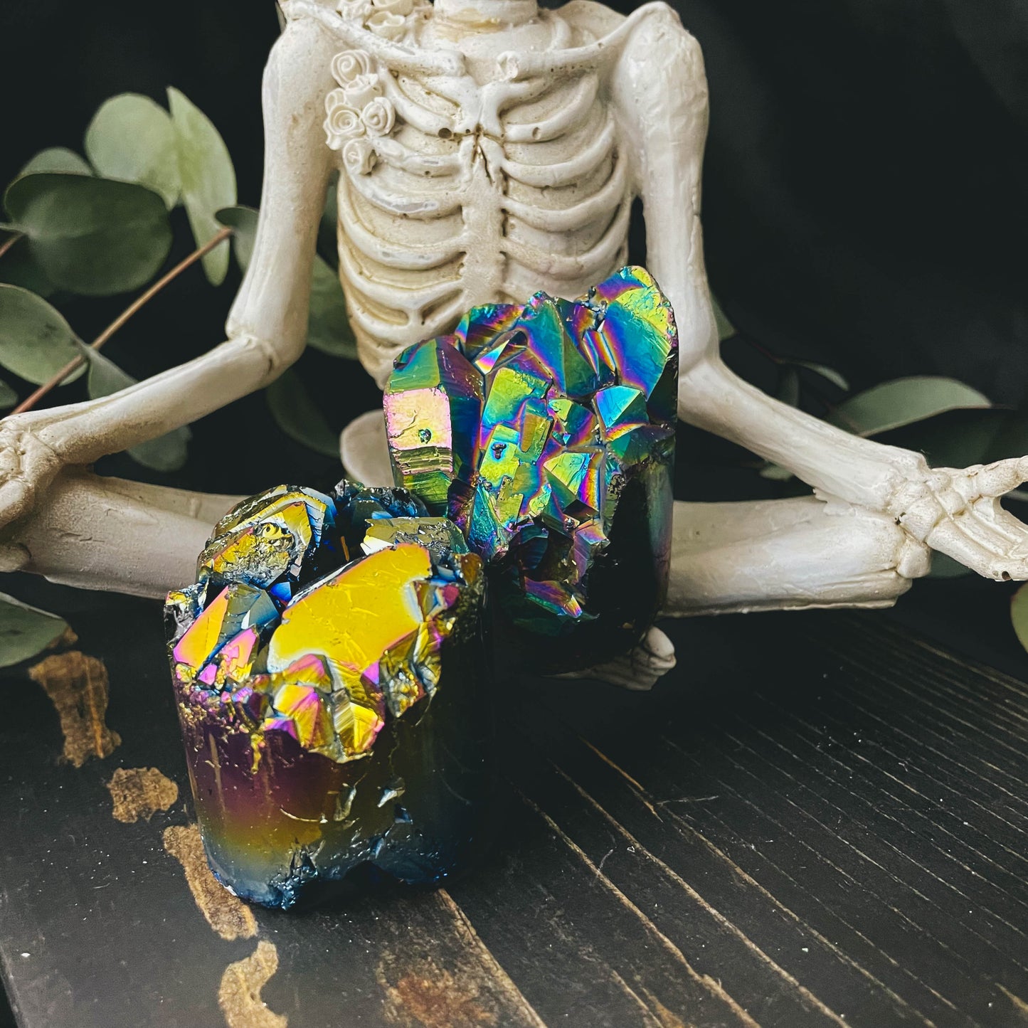 Rainbow Aura Amethyst Cylinder