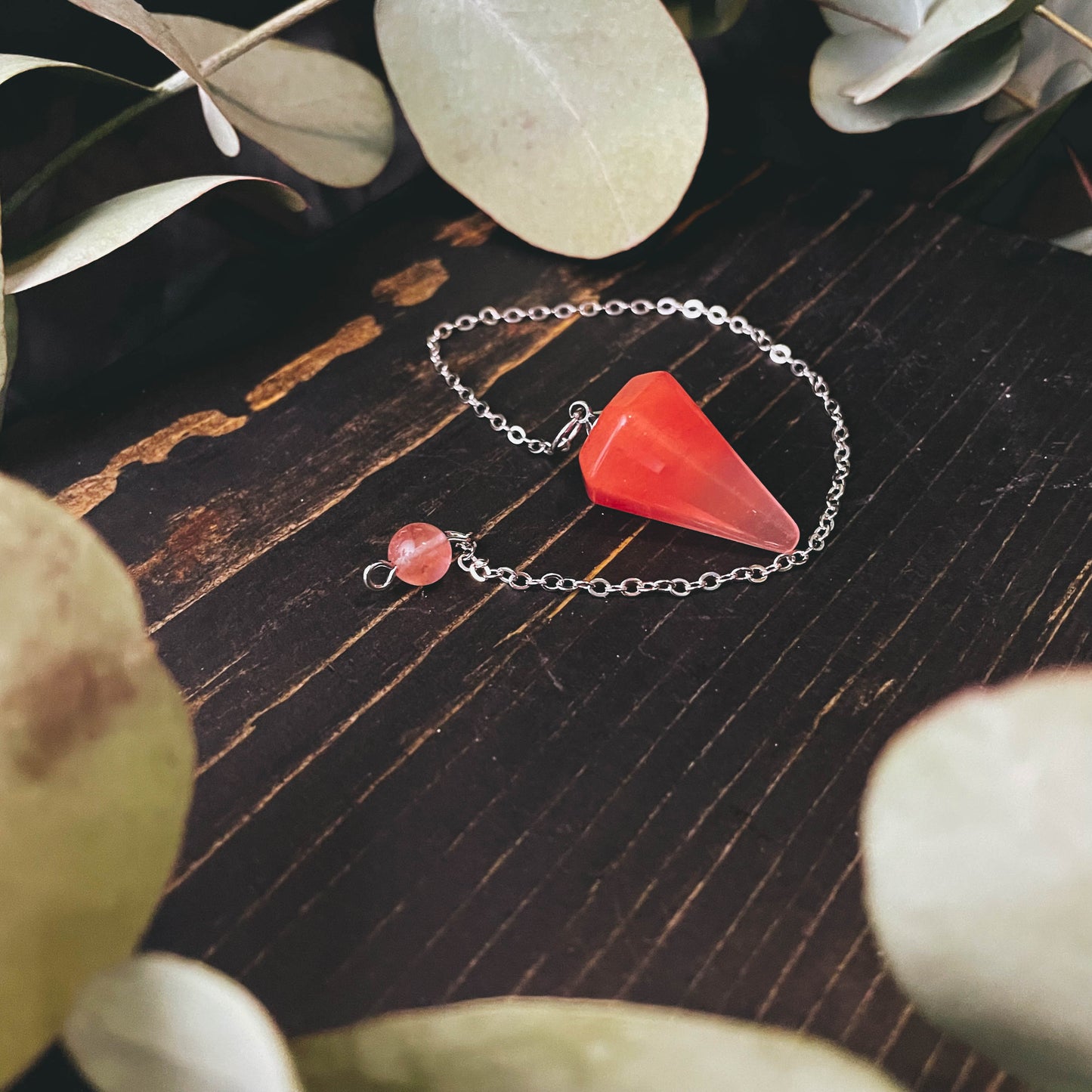 Crystal Faceted Tapered Pendulum