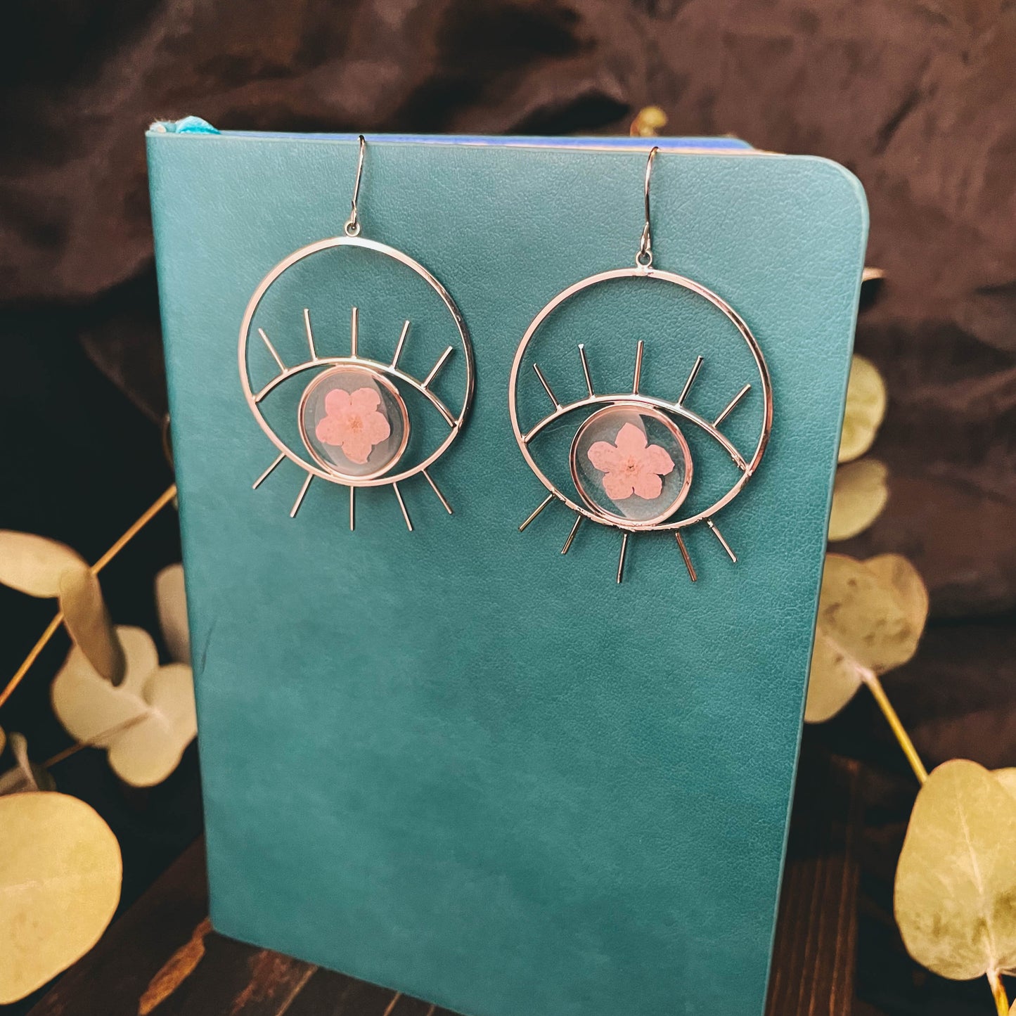 Forget-Me-Not Eye Earrings