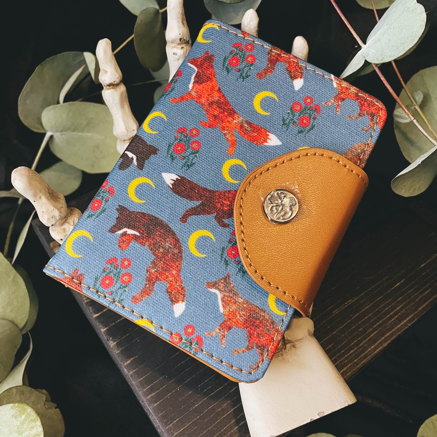 Moonlit Frolic Fox Snap Wallet