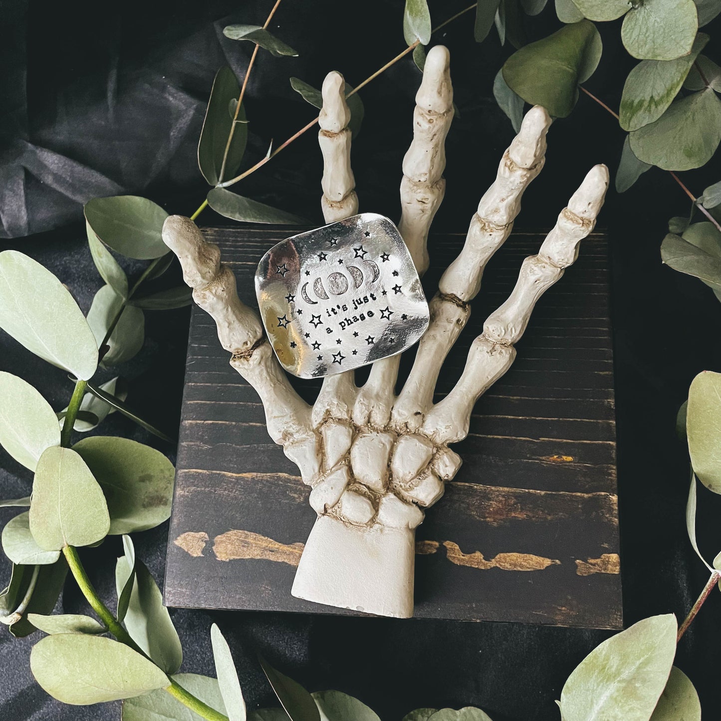 Moon Phases Pewter Ring Dish