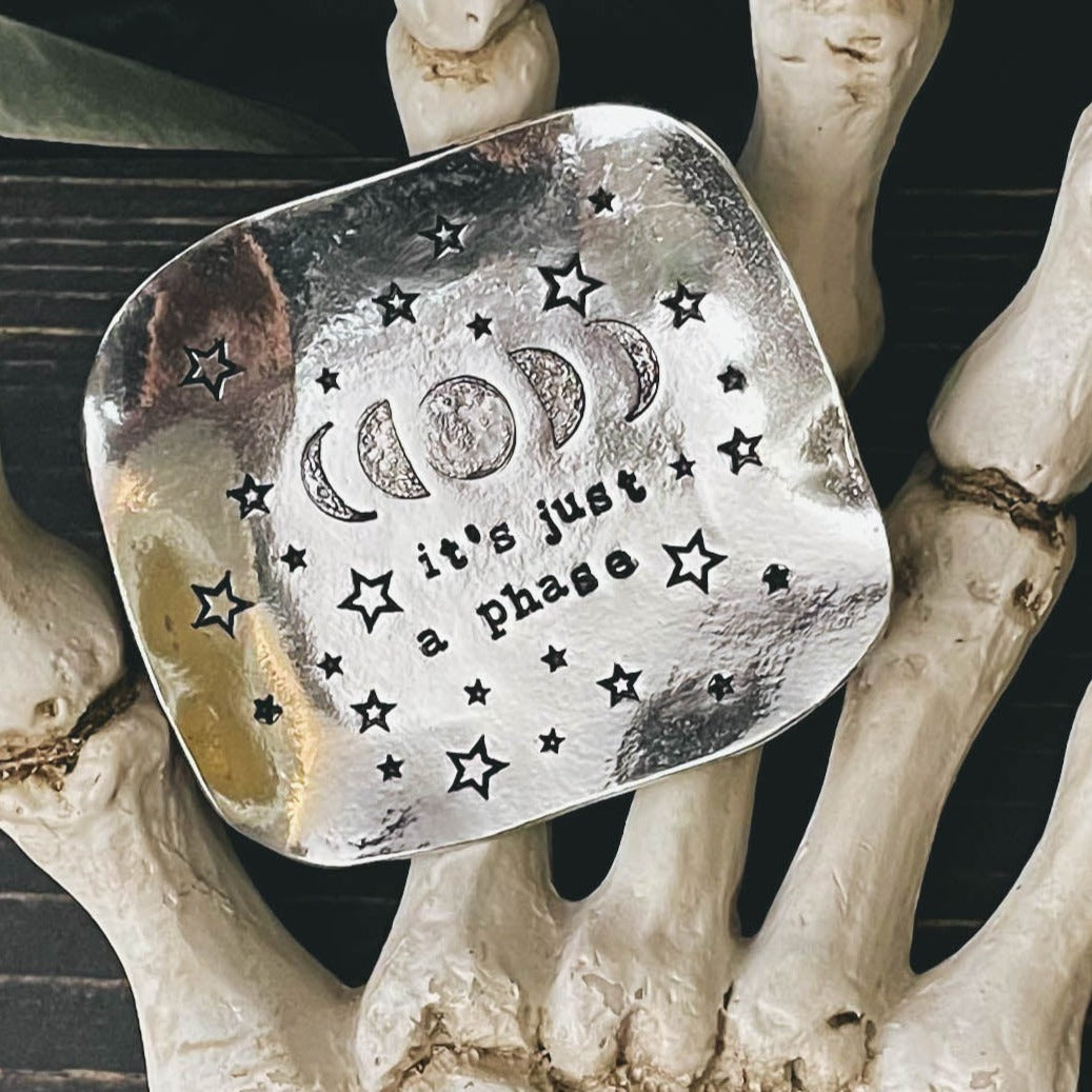 Moon Phases Pewter Ring Dish