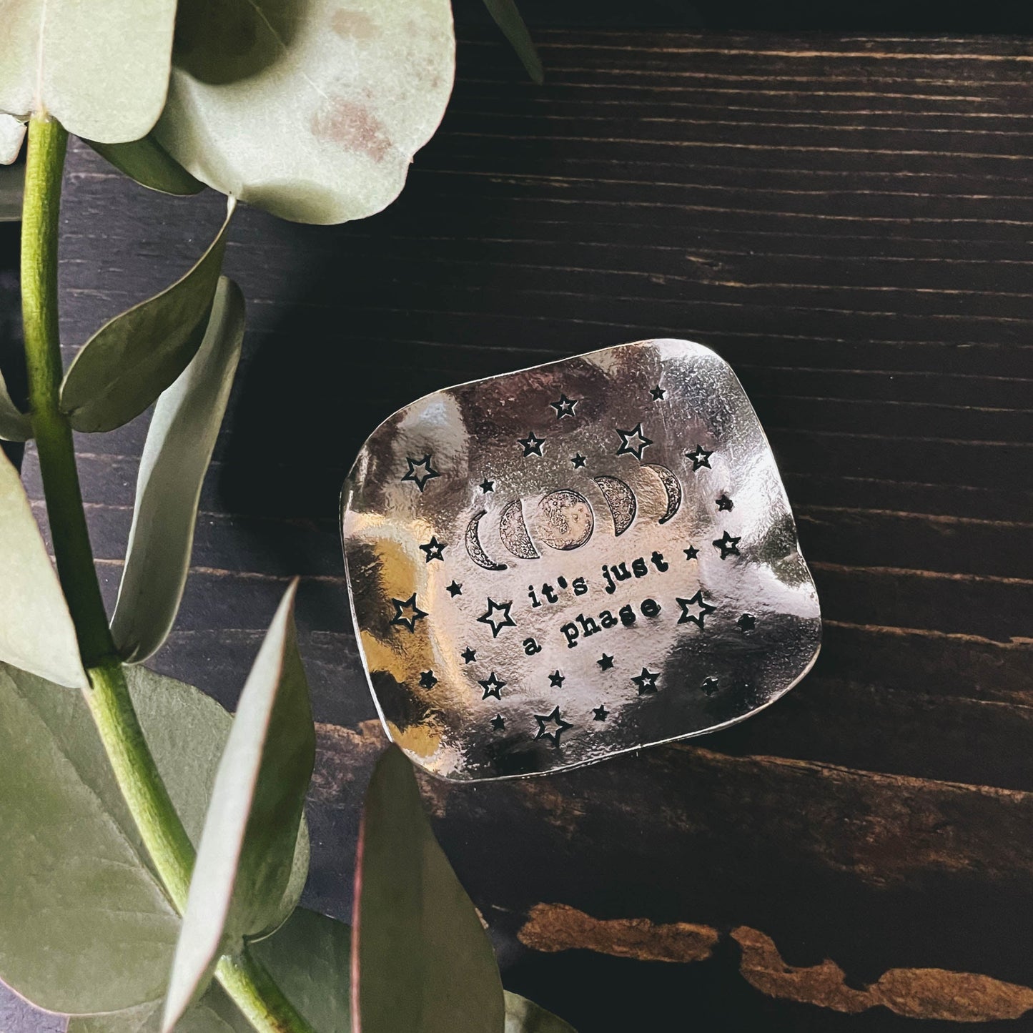 Moon Phases Pewter Ring Dish