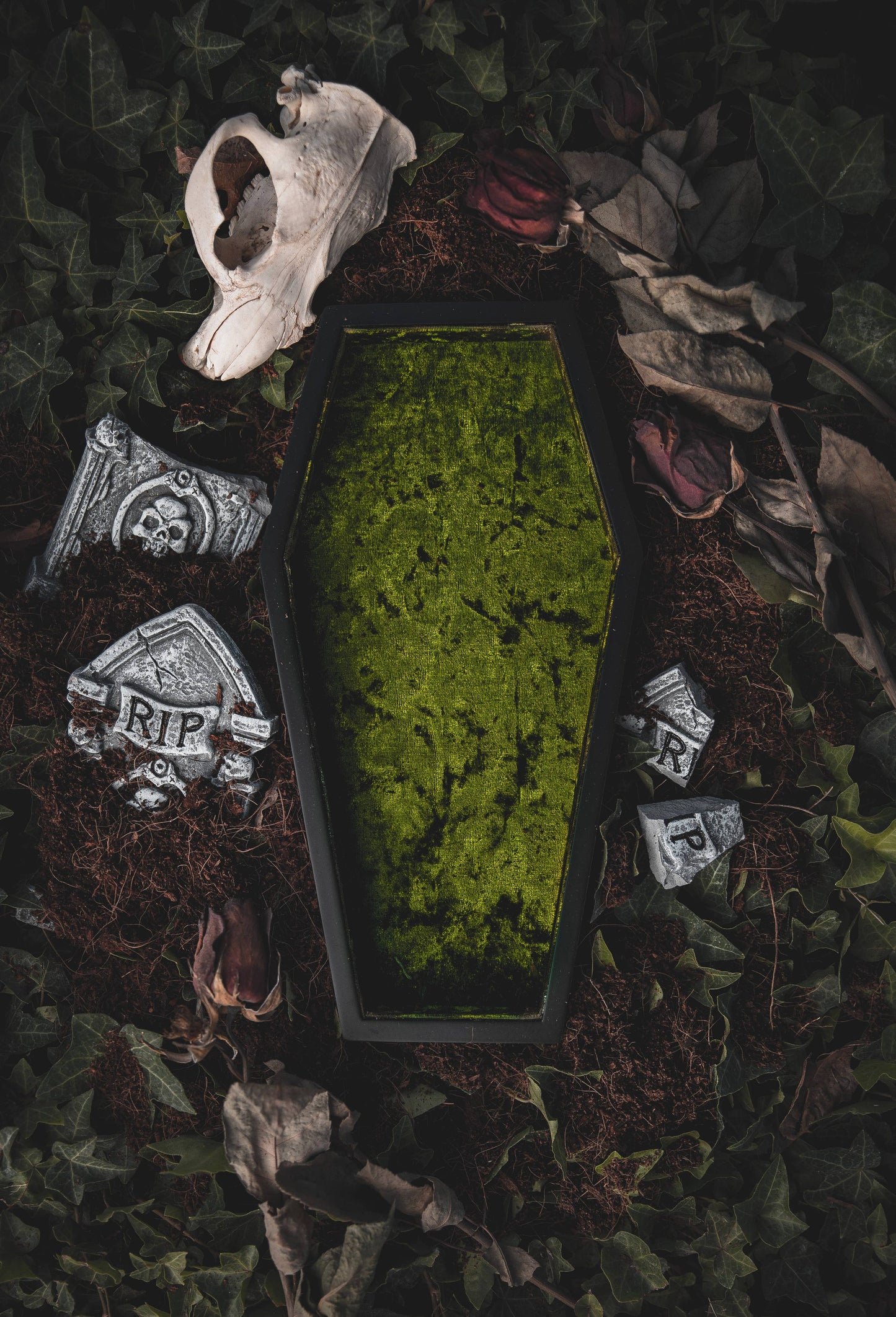 Velvet Coffin Trinket Box