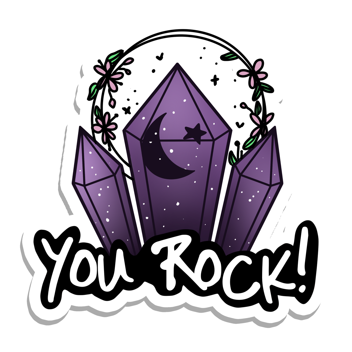 Witchy You Rock Pun Inspirational Vinyl Sticker | 2.5"