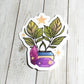 Witchy Crystal and Plants Vinyl Sticker | 3"