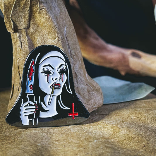 Murder Nun Enamel Pin