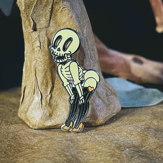 Sexy Skeleton Enamel Pin