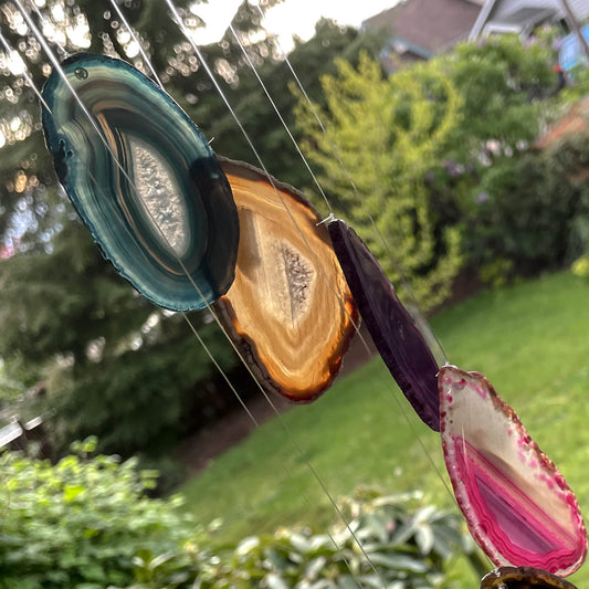 Agate Rainbow Wind Chimes