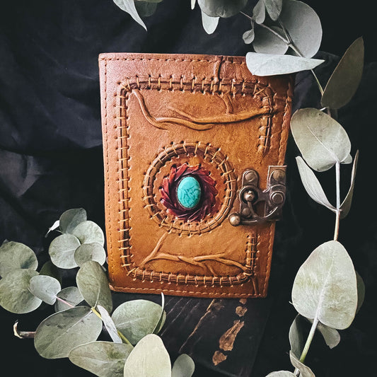 Stitched Turquoise Stone Journal