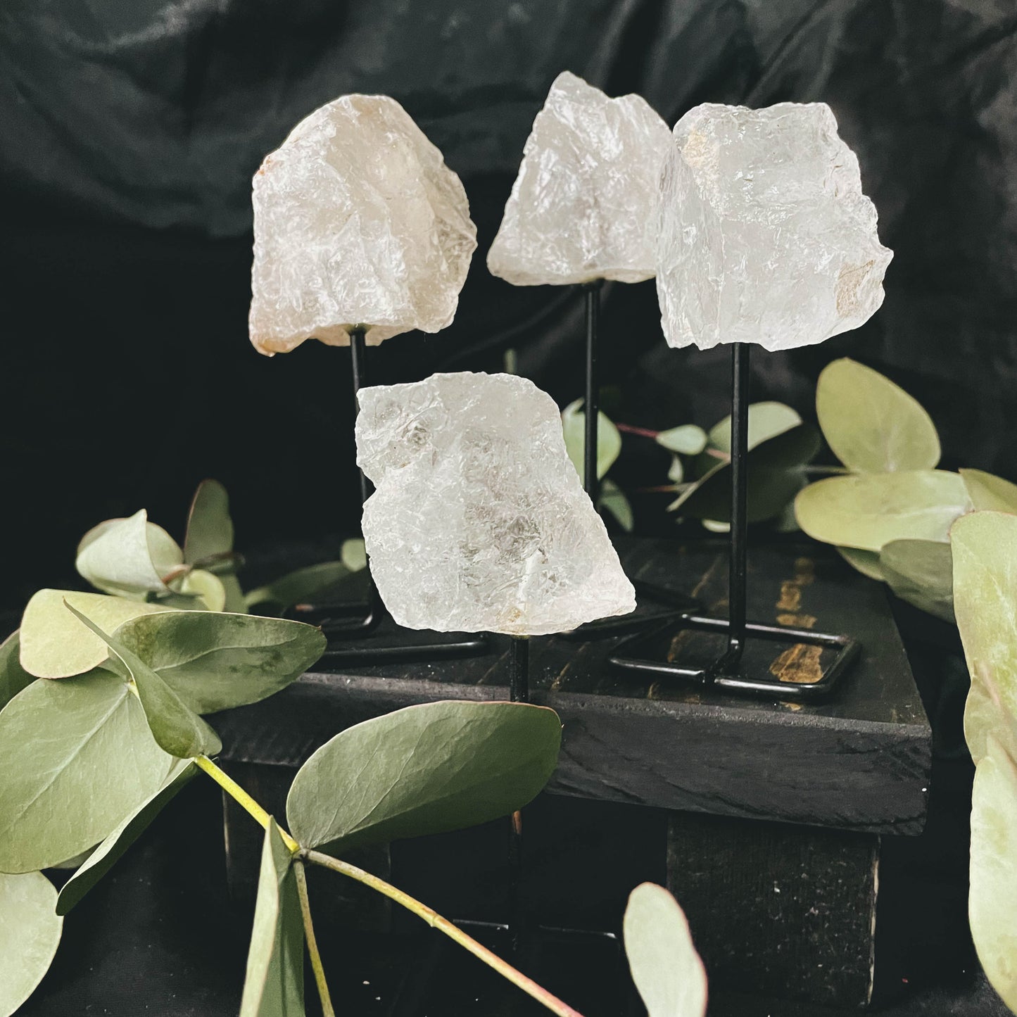 Rough Quartz Crystal On Stand