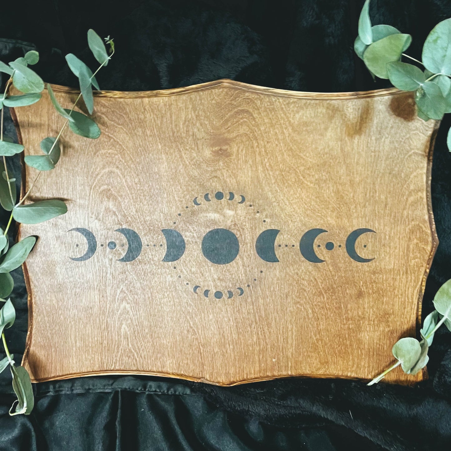 Decorative Wooden Moon Phase Altar Board
