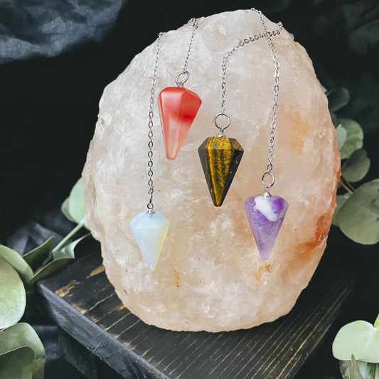 Crystal Faceted Tapered Pendulum