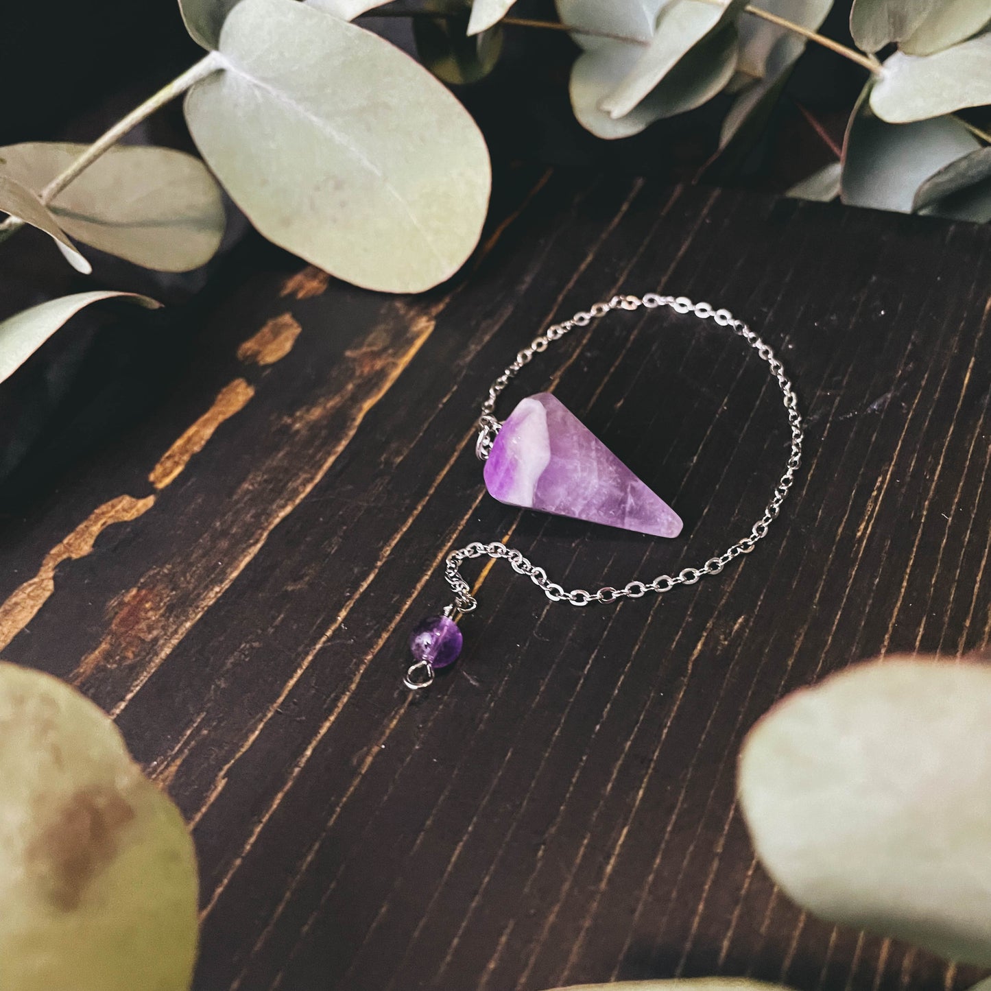 Crystal Faceted Tapered Pendulum