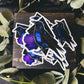 Purple and Blue Raven Bird Vinyl Sticker | 2.7"