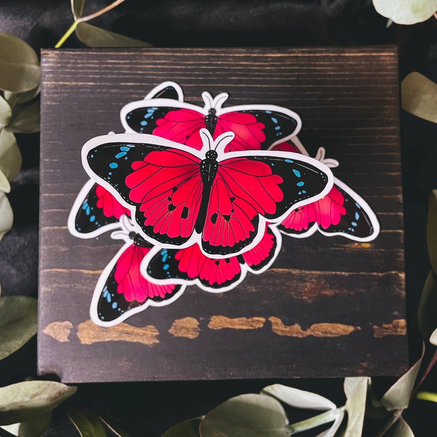 Pretty Pink Cottagecore Butterfly Vinyl Sticker | 3"